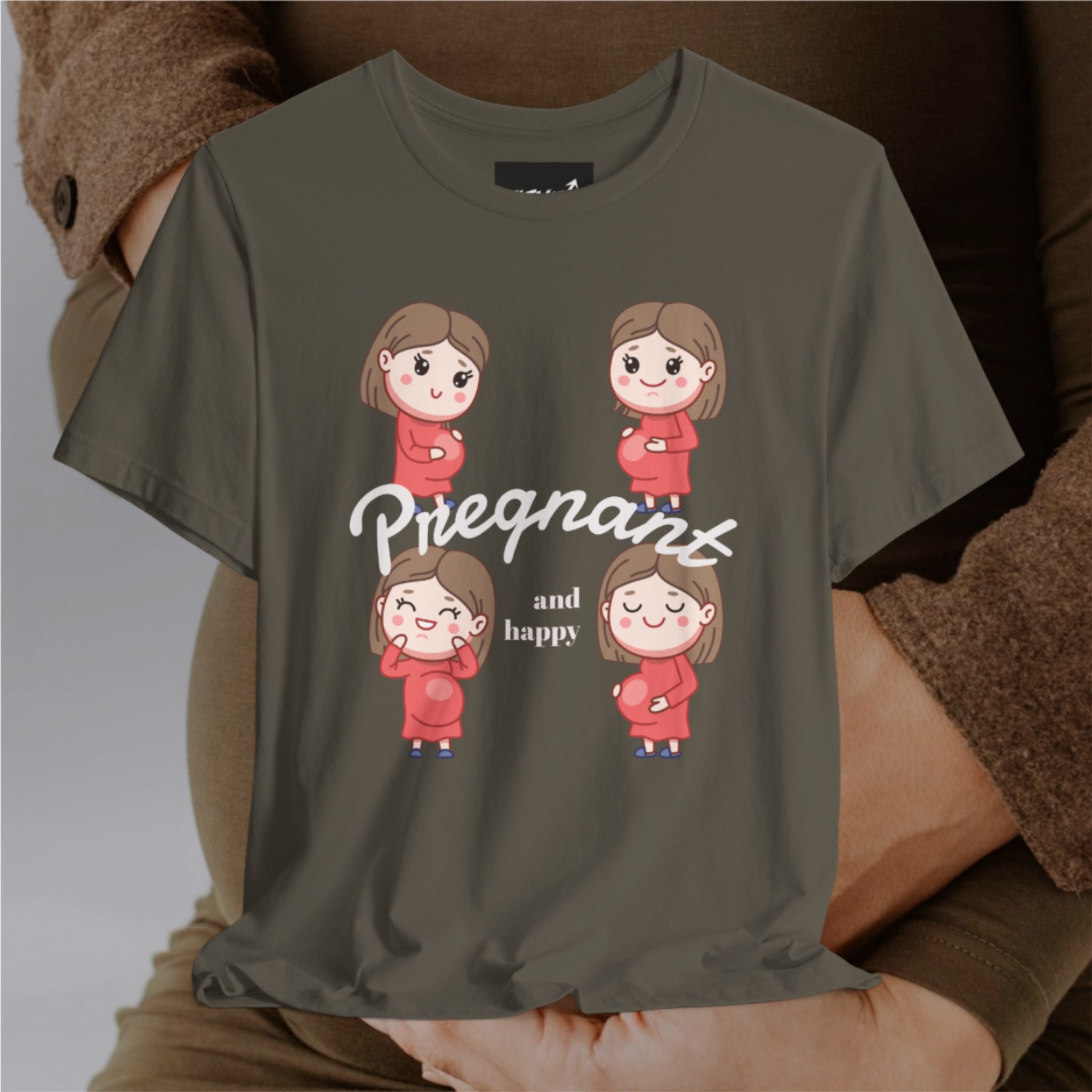 PREGNANT🤰🏻AND HAPPY  T-Shirt