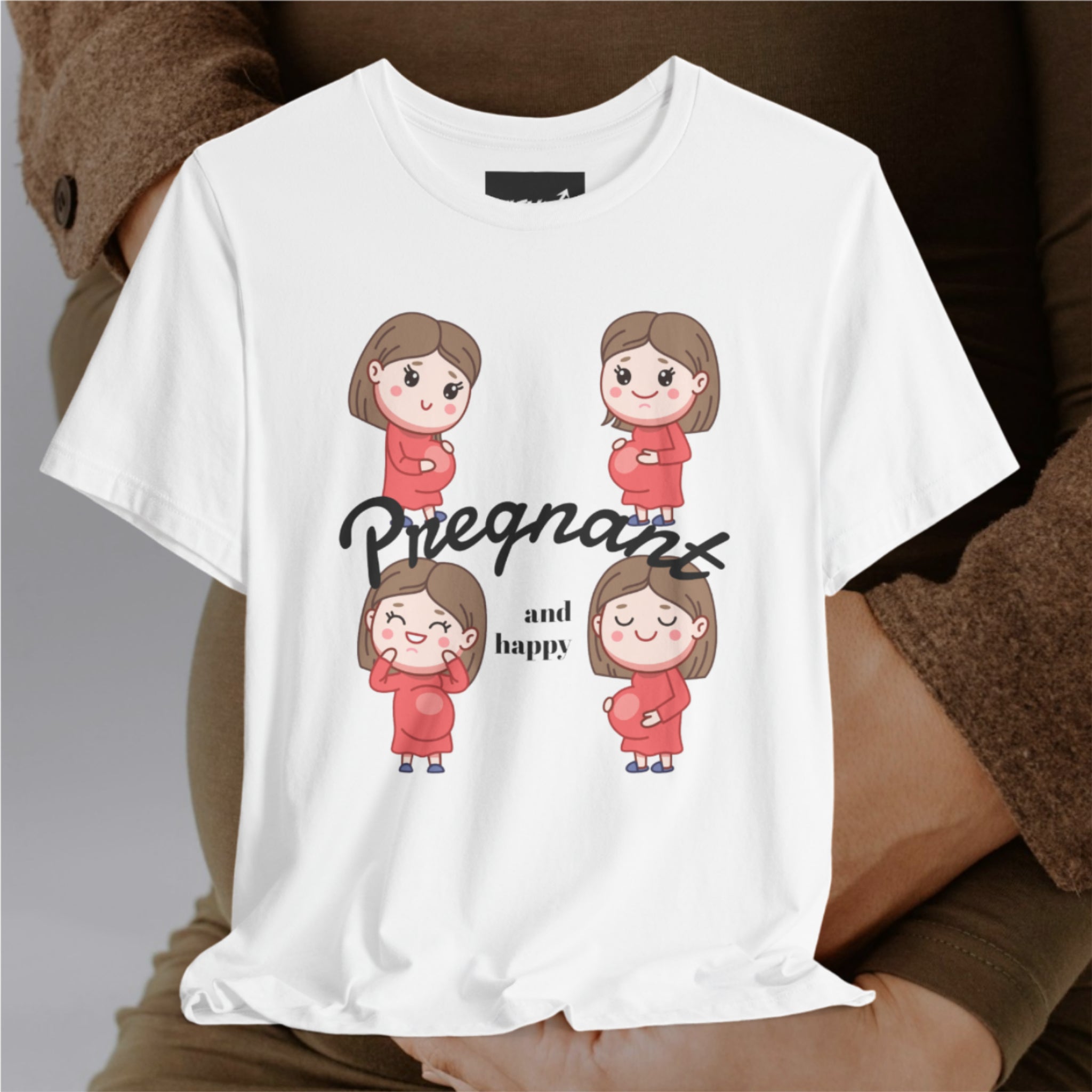 PREGNANT🤰🏻AND HAPPY  T-Shirt