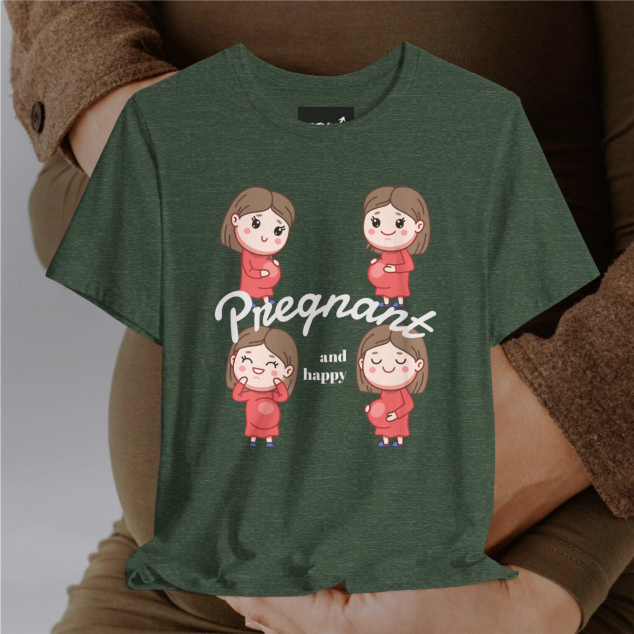 PREGNANT🤰🏻AND HAPPY T-Shirt