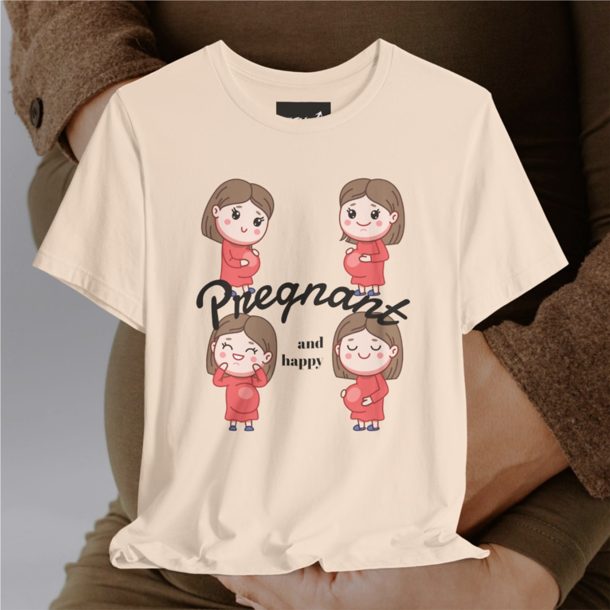 PREGNANT🤰🏻AND HAPPY  T-Shirt