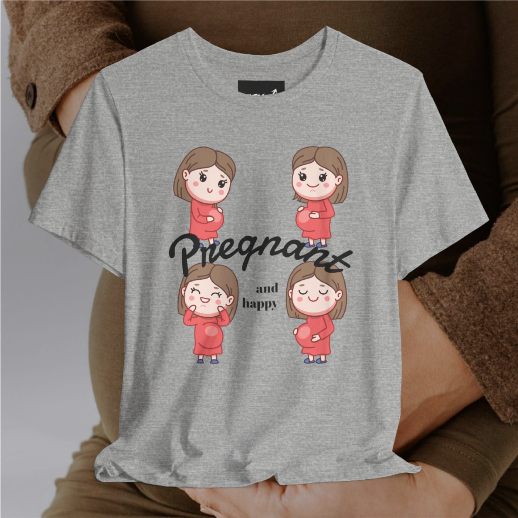 PREGNANT🤰🏻AND HAPPY  T-Shirt